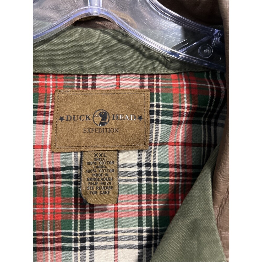 Duck Head Expedition Mens XXL Dark Green Jacket Plaid Lining Preppy - Picture 5 of 6